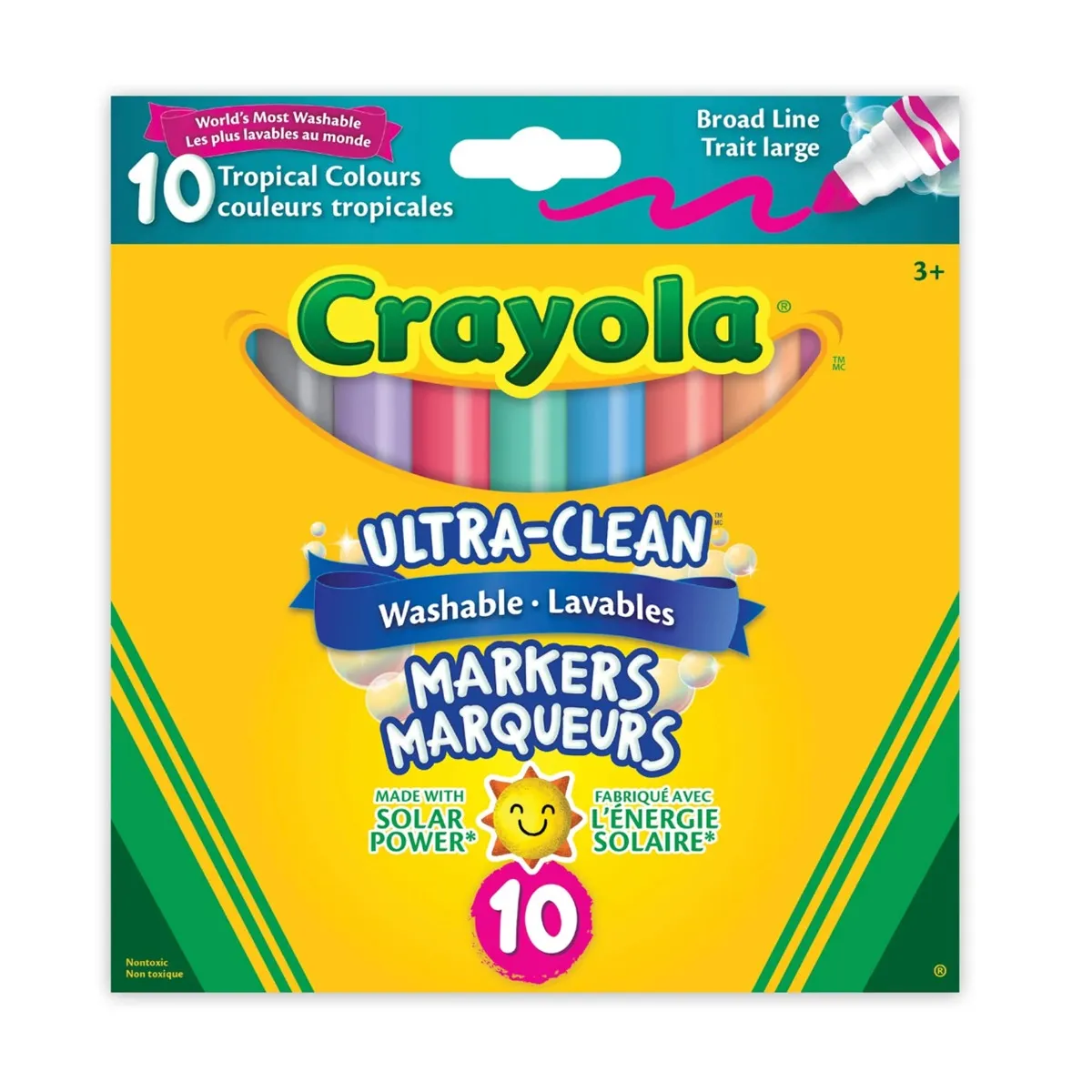 Crayola Crayons (10) Ultra Clean Lavables - Tropical