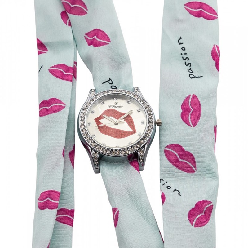 Montre Femme CHTIME bracelet Tissu Bleu