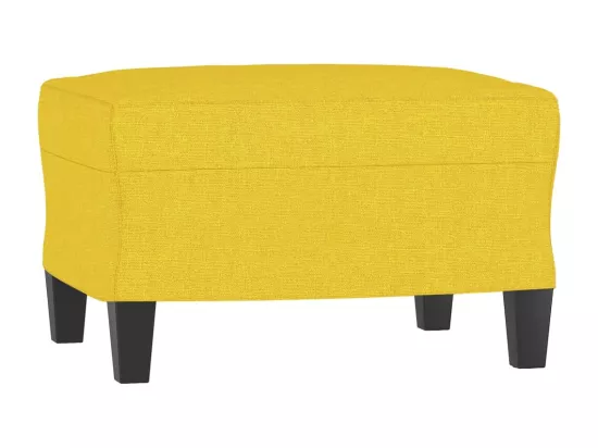 Ensemble de canapés 3 pièces avec coussins Jaune clair Tissu