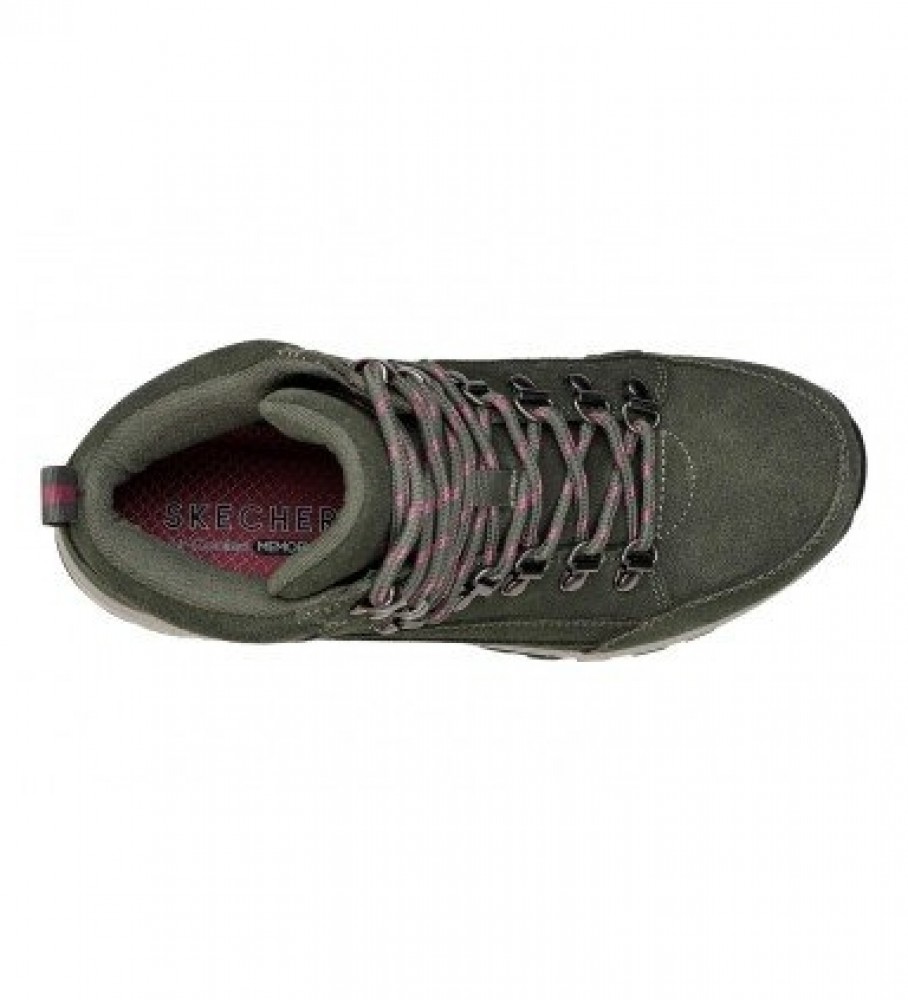 Botas Skechers Uno Rugged em couro, verde-oliva