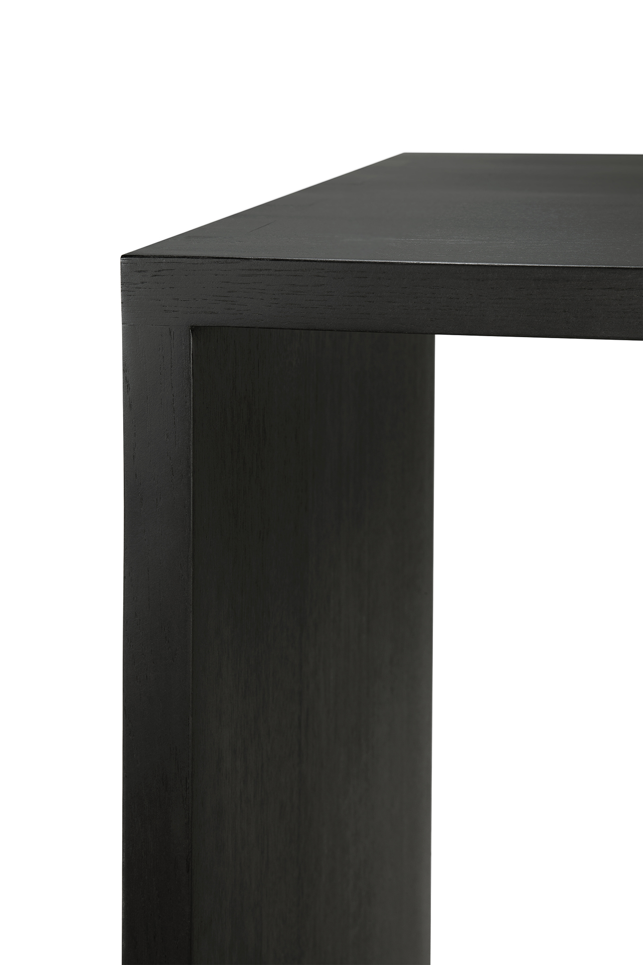 U desk - 140x70 - zwart eiken