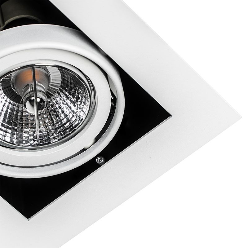 Moderne inbouwspot wit 2-lichts verstelbaar - Oneon 70