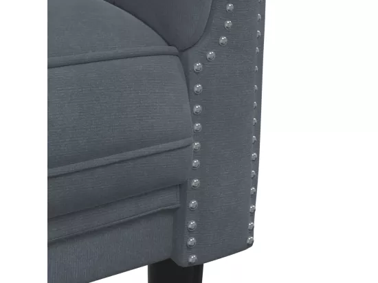 Ensemble de canapés 2 pcs gris foncé velours