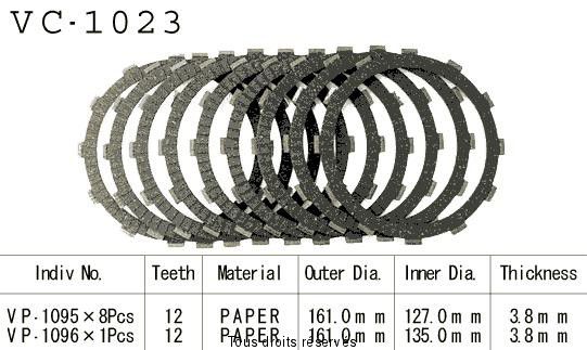 Kyoto - Disques garnis d'embrayage VC1023