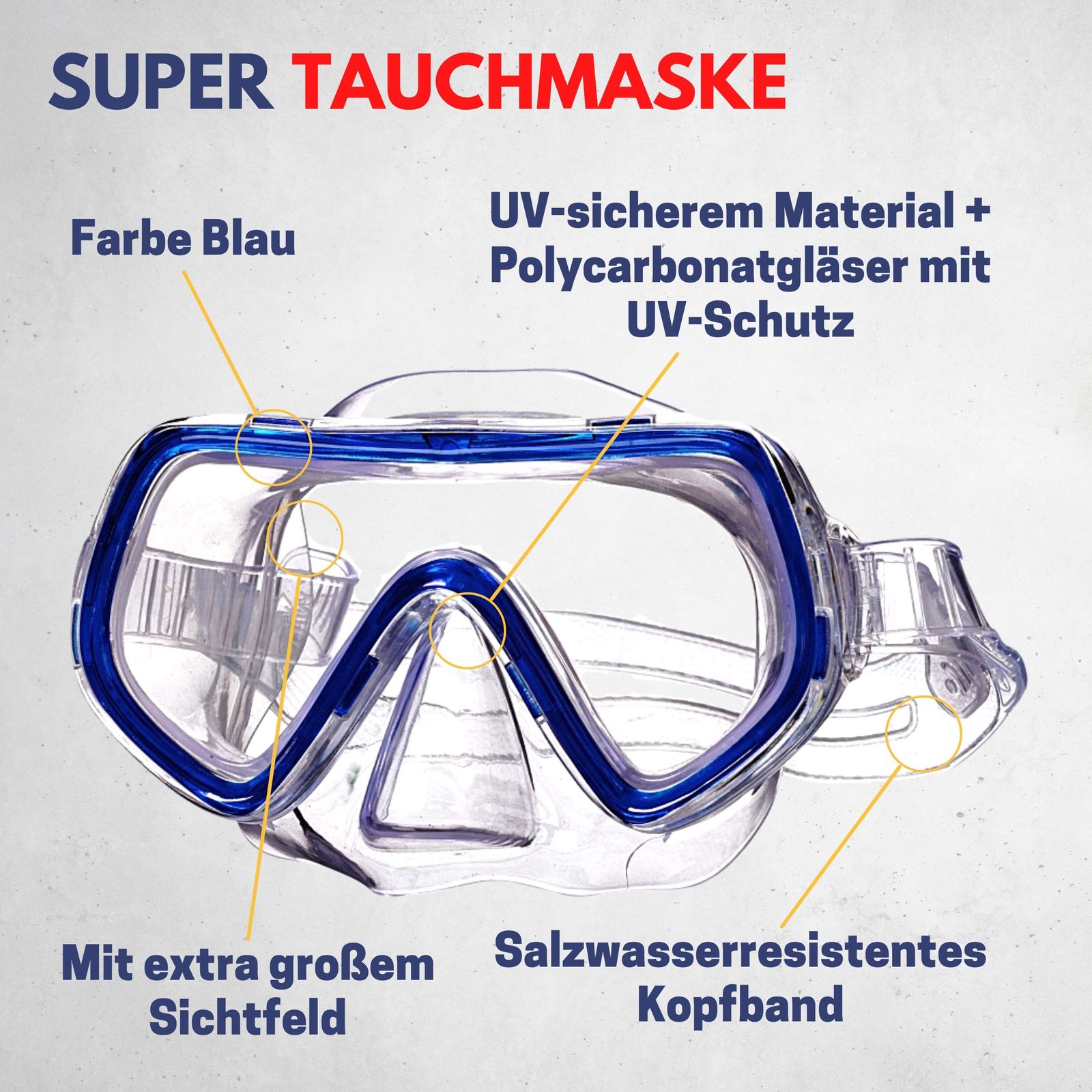 Best Sporting Tauchmaske Piranha I Kinder Schwimmbrille mit extra großes Sichtfeld I Kleine Tauchbrille mit Kopfband, bis zu 44 cm verstellbar I Salzwasserresistentes Kopfband
