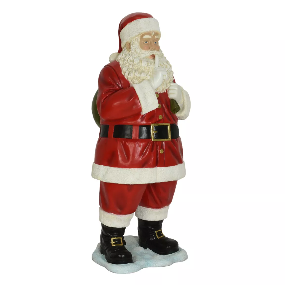 Père Noël traditionnel Géant (H182 cm) Klaus silence j'arrive