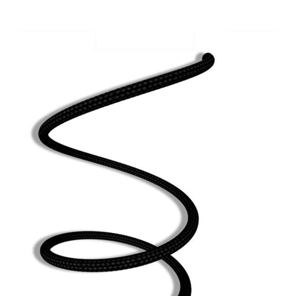 (1.5m) 3.5mm Klinke (m) auf (m) Audio Stecker Stereo AUX geflochtenes Kabel mit Mikrofon und Lautstärkeregler - Schwarz