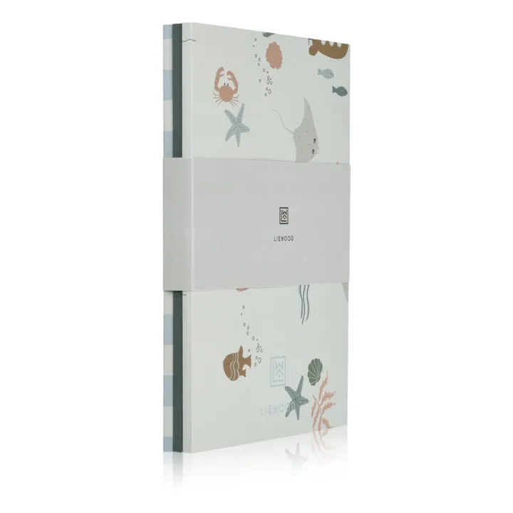 Liewood Carnets A5 Sidney - Set de 3 | Sea creature/Stripe mix
