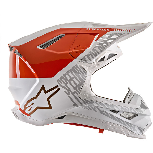 Alpinestars - Casque Supertech S-M8 Triple Blanc / Orange fluo / Or