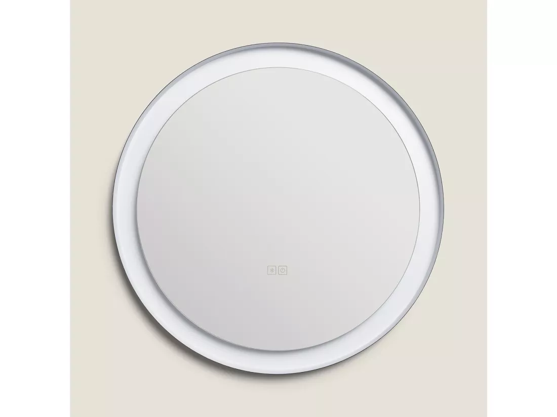 Miroir Salle de Bain avec Éclairage LED Anti-buée Ø60 cm Nahia Sélectionnable (chaud-neutre-froid)