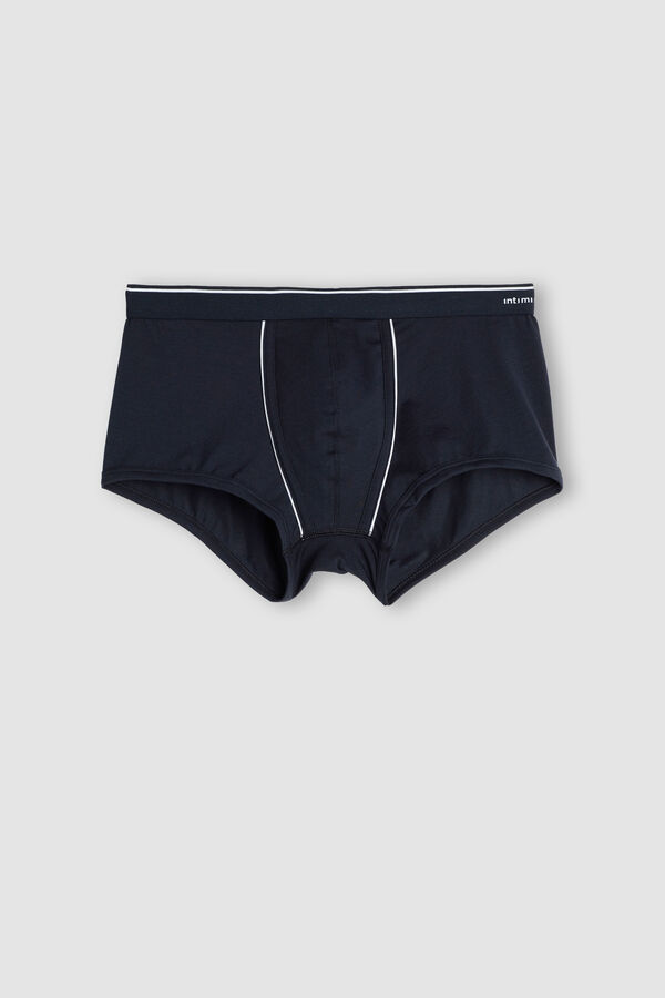 Cuecas boxer em algodão Supima® com elástico visível.