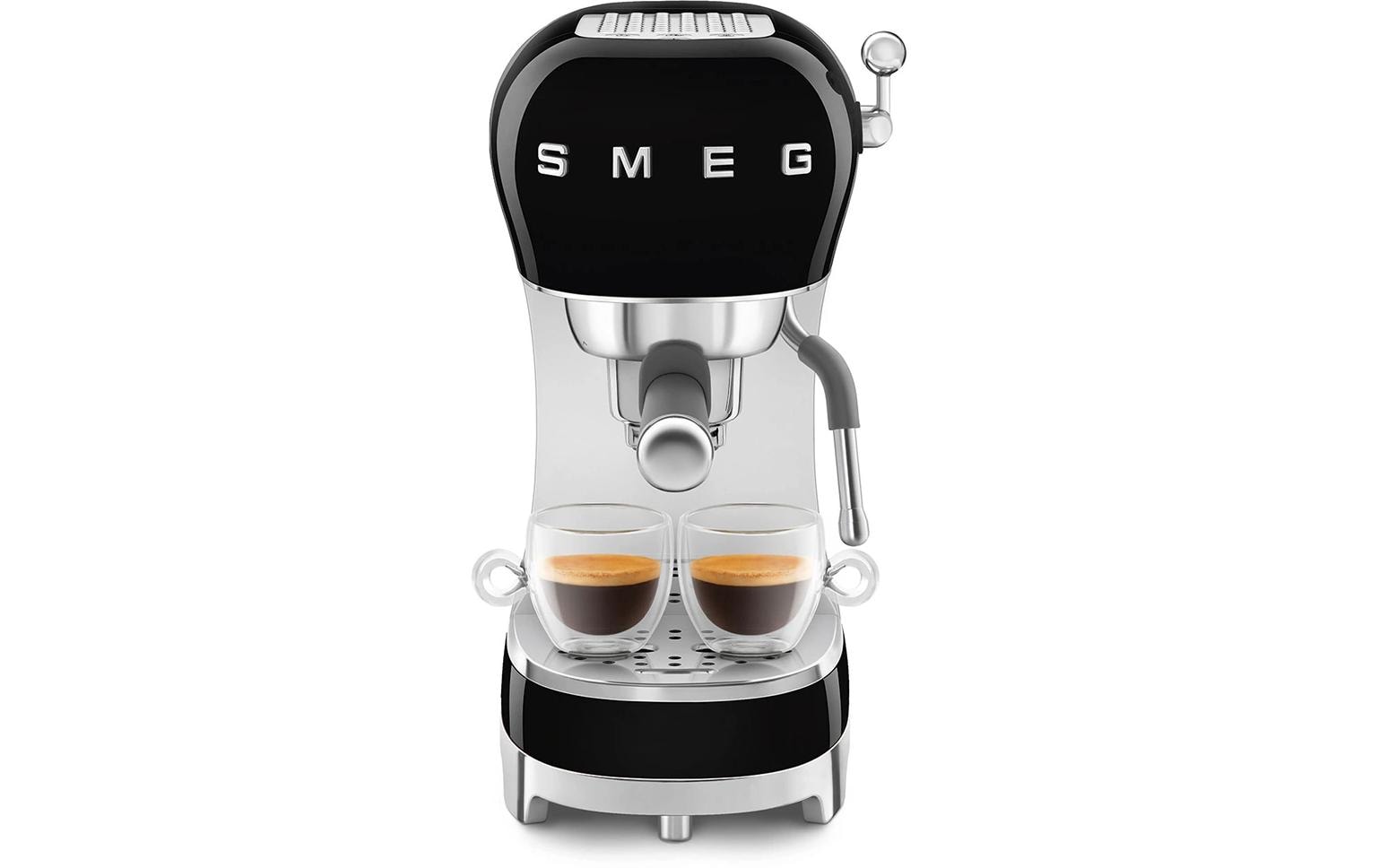 Siebträgermaschine 50's Style ECF02BLEU Schwarz<br>Espresso Kaffeemaschine