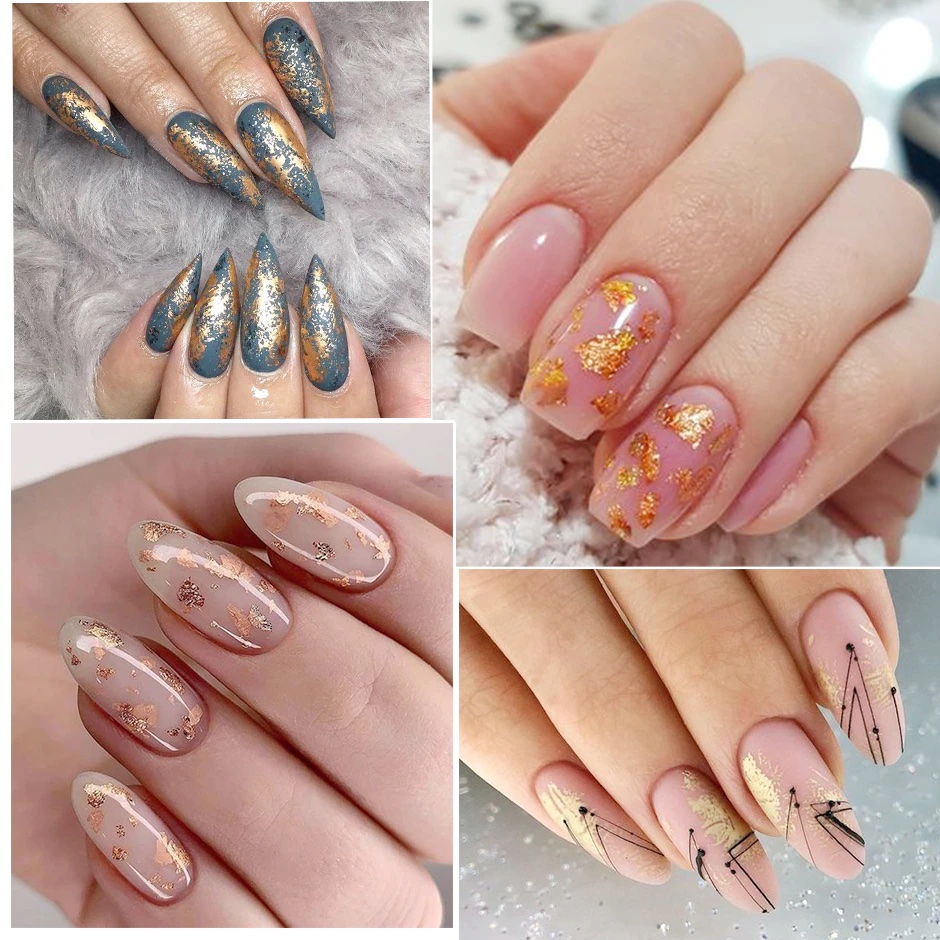 (12-tlg. Set) Nail Art Gel Nägel UV Glitzer Pulver für die Maniküre - Style 2