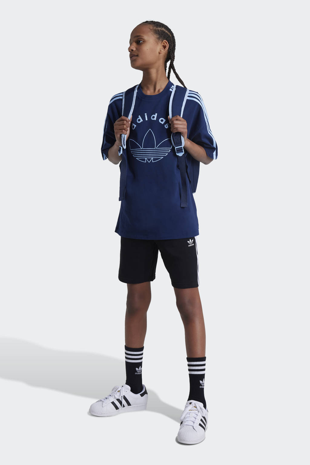 adidas sweatshort zwart/wit