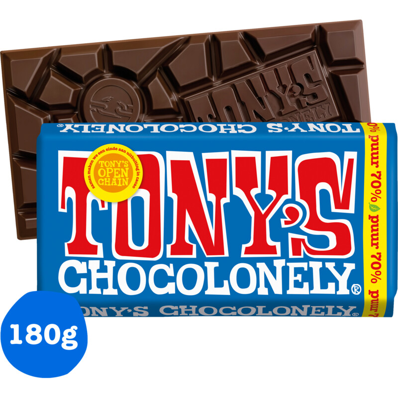 Tony's Chocolonely Reep puur 70%