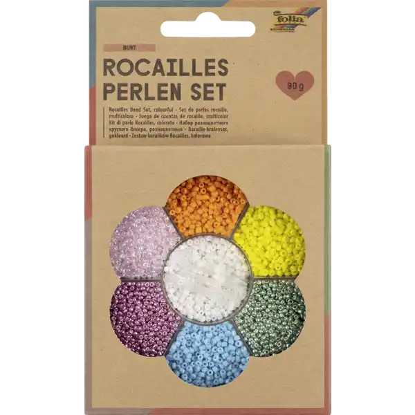 Rocailles Perlen-Set Bunt