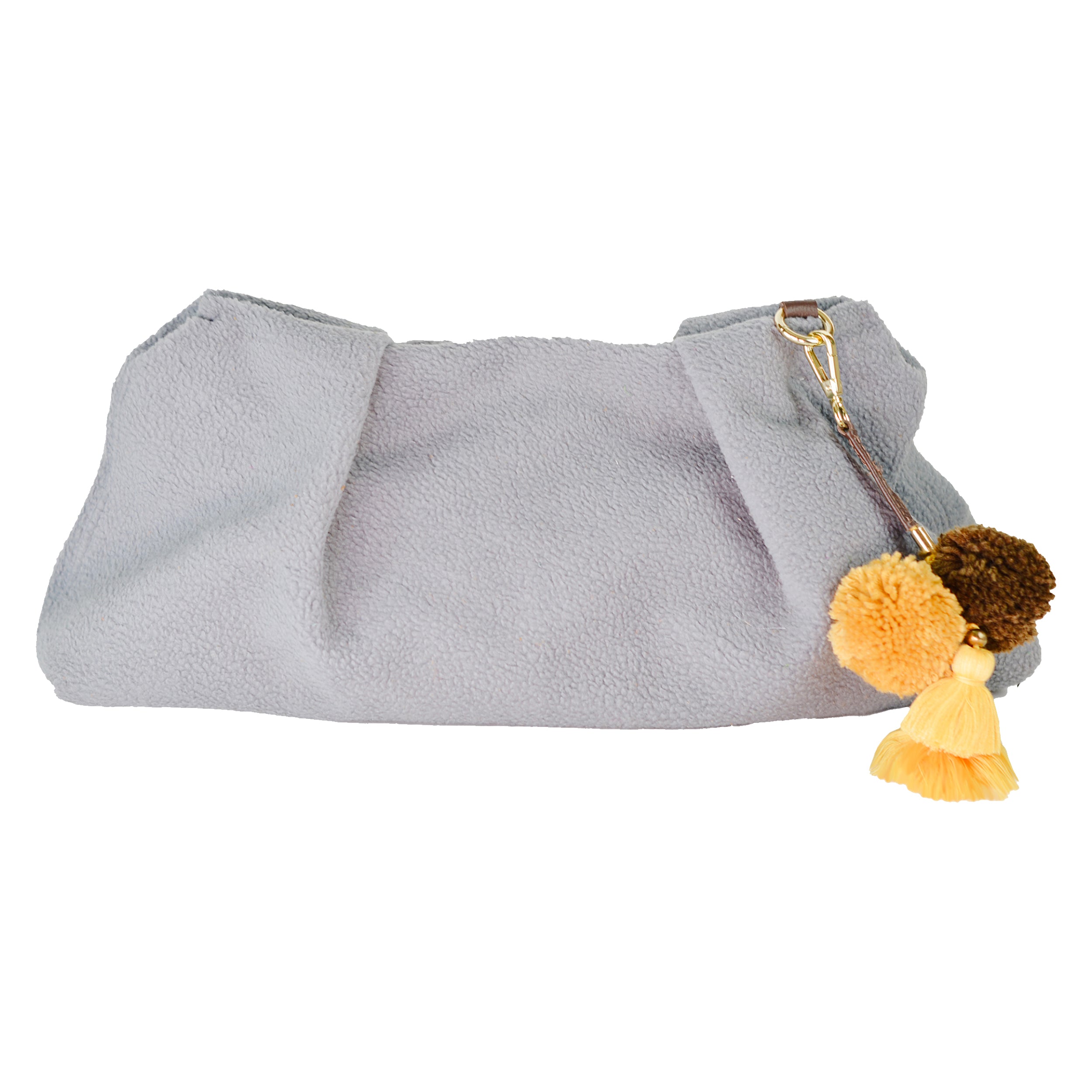 Pochette maxi en tissu peluche