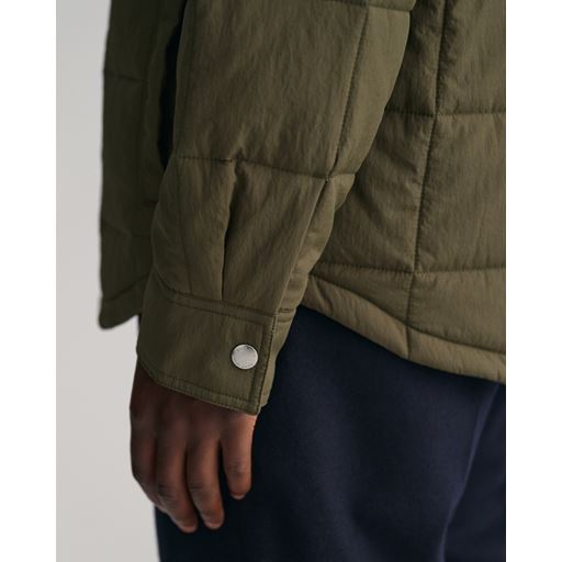 GANT Quiltet Skjortejakke, Kalamata Green, 3XL