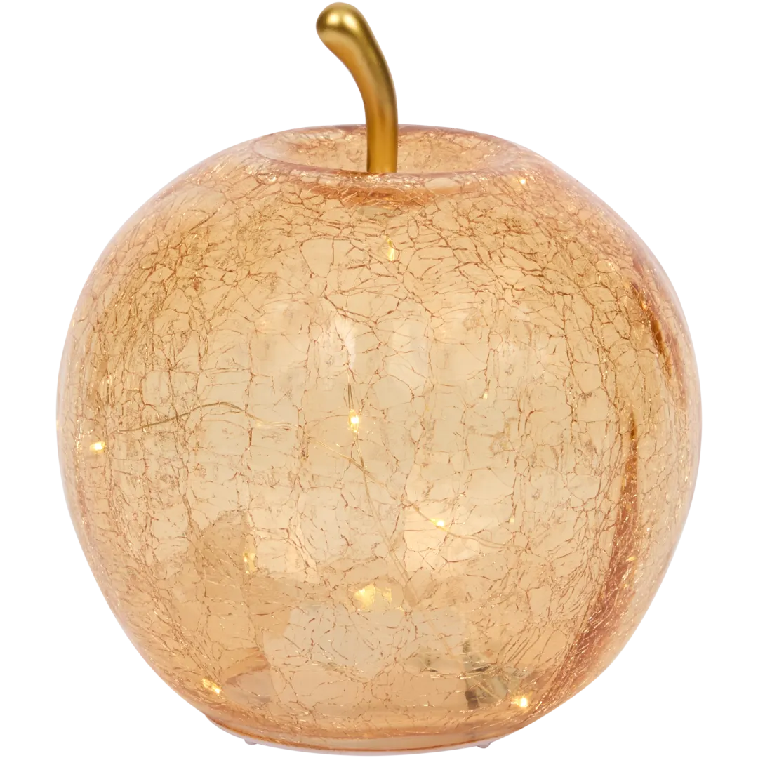 Pomme en verre avec LED