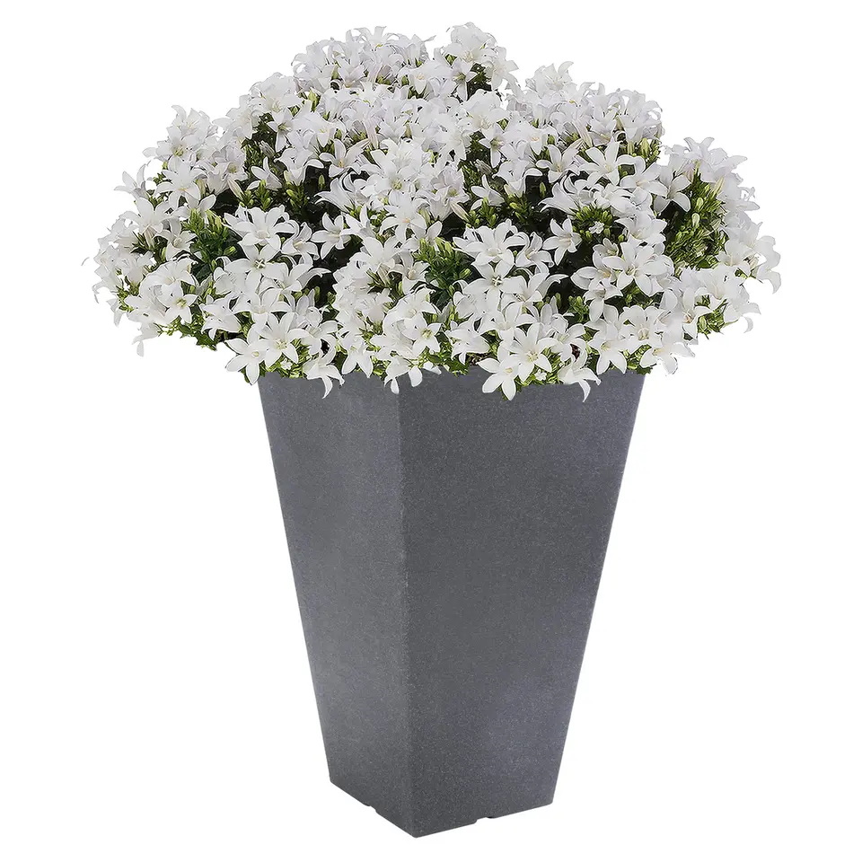 Bloempot - antraciet grijs - kunststof - 45 cm