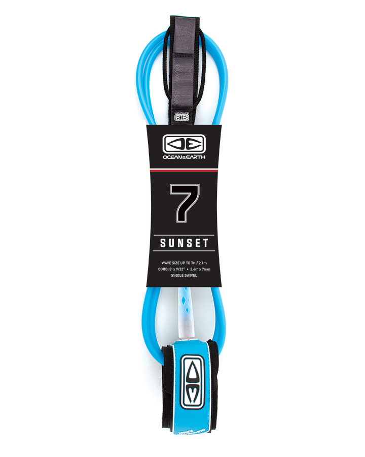 Ocean and earth Sunset leash 7'0 Black