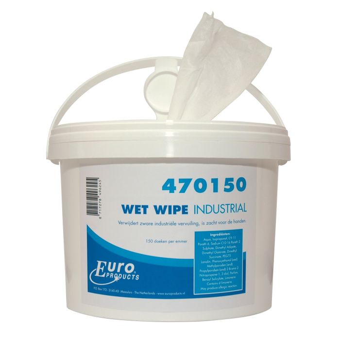 WetWipes 4x150st Industrial Handcleaner 4 emmers 470150 Doos à 4 emmers van 150 doeken (470150)