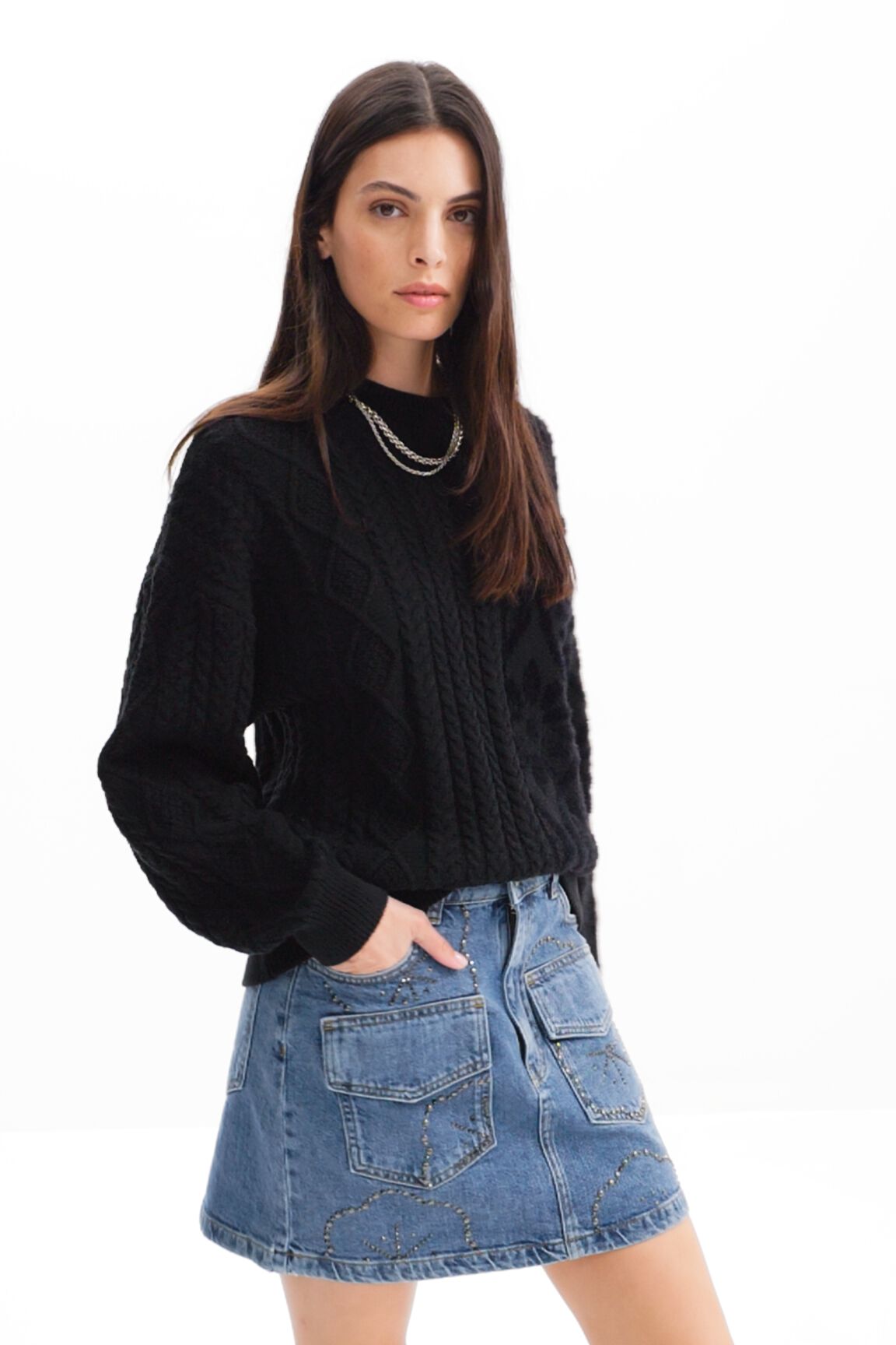 Camisa oversized combinada