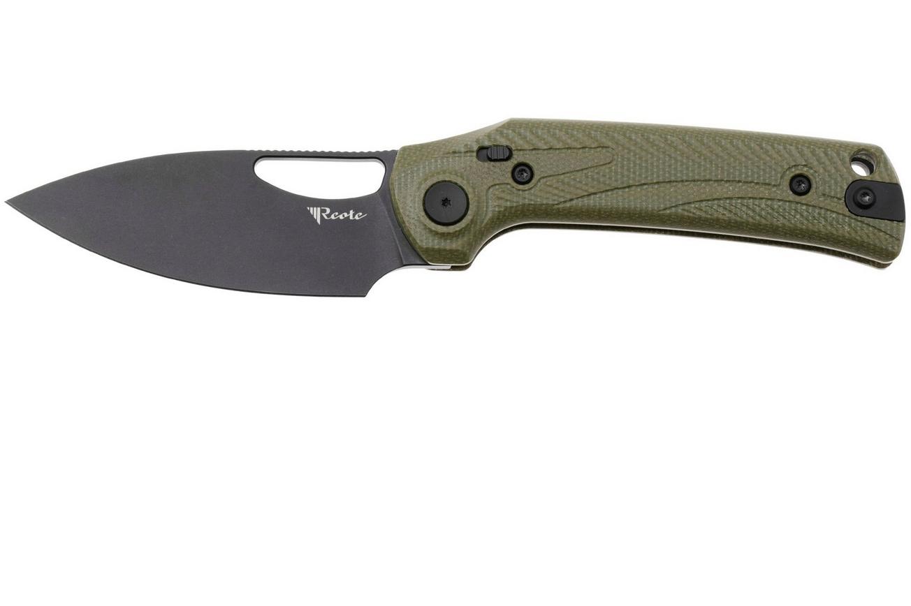Reate PL-XE PVD Nitro-V, Green Micarta, zakmes
