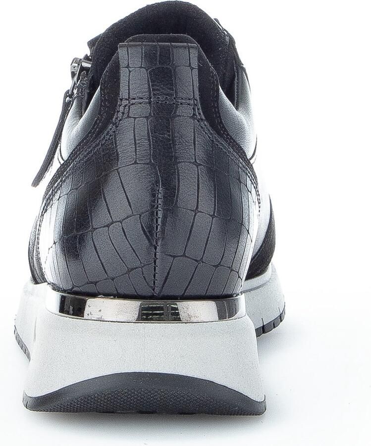 Gabor 528 Lage sneakers Leren Sneaker Dames Zwart