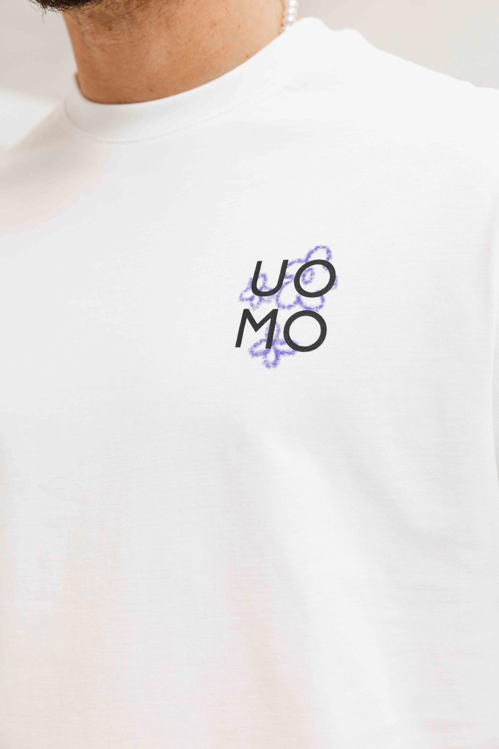 24 Uomo Flora 2.0 Longsleeve Shirt Heren Off-White/Blue