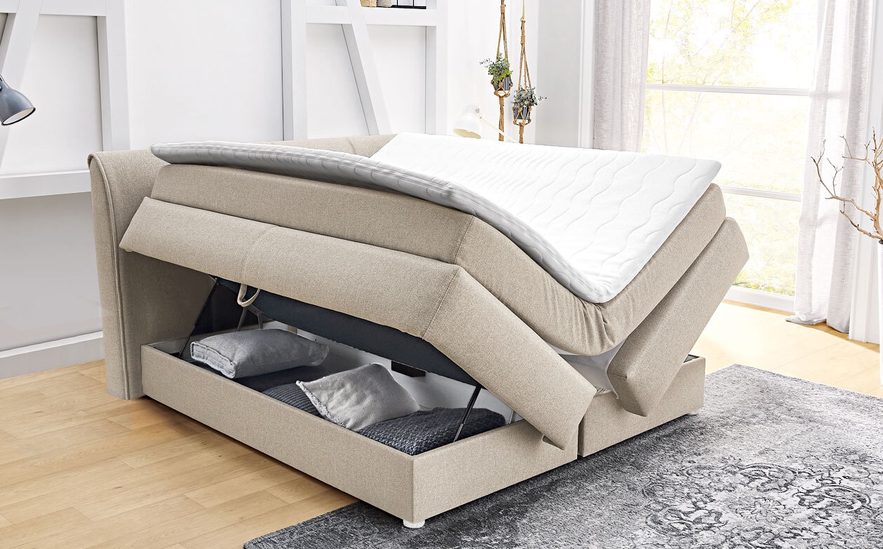 Boxspringbett Carla Mix Beige Liegefläche ca. 180x200 cm