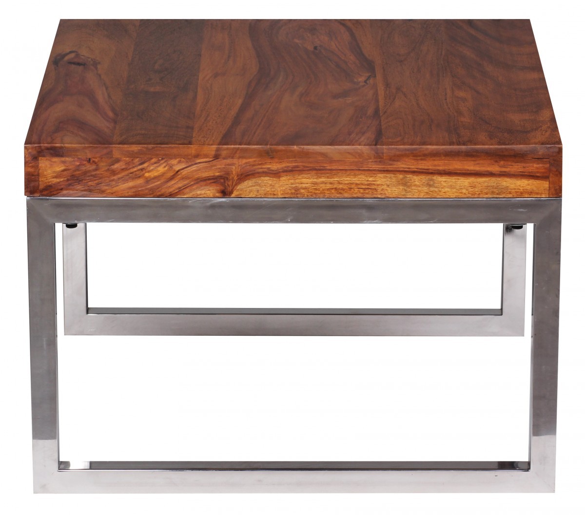 Couchtisch - Sheesham massiv braun gebeizt - 60x60 cm