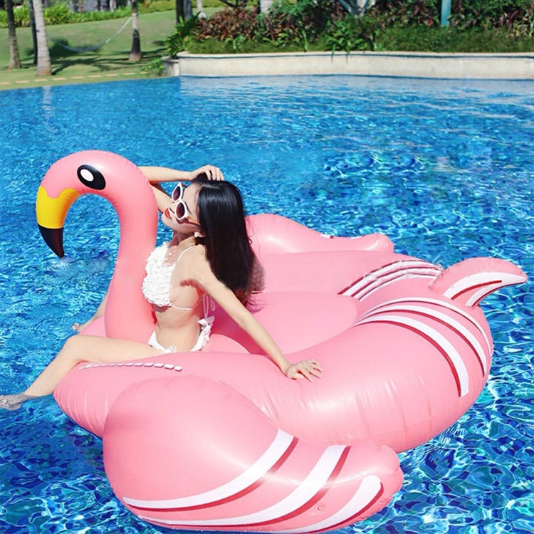 (200cm) Grosse Aufblasbare Wasser Luftmatratze Liegesofa Badeinsel - Rosa Flamingo