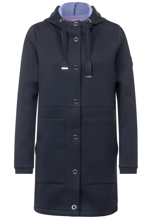Softe Doubleface Jacke - gravity blue