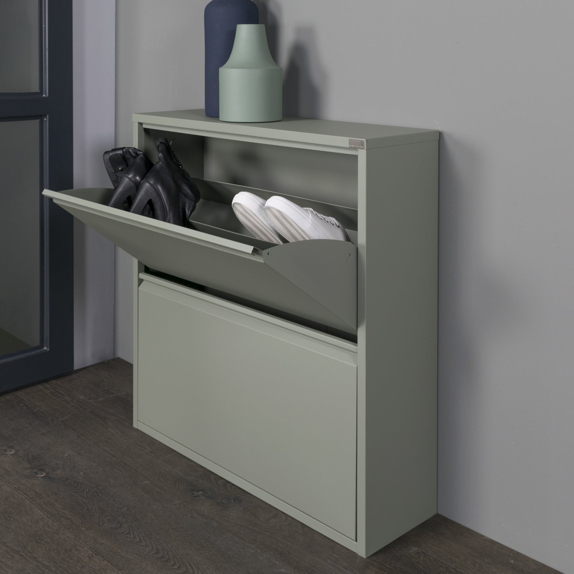 Spinder Design Billy 2 Schoenenkast - Dusty Green