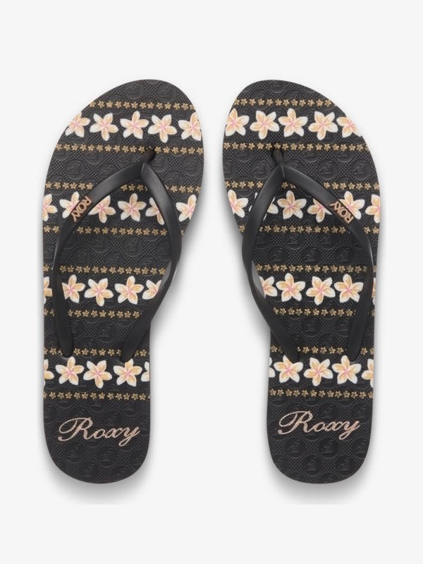 New Viva Printed Tongs Noir Femme