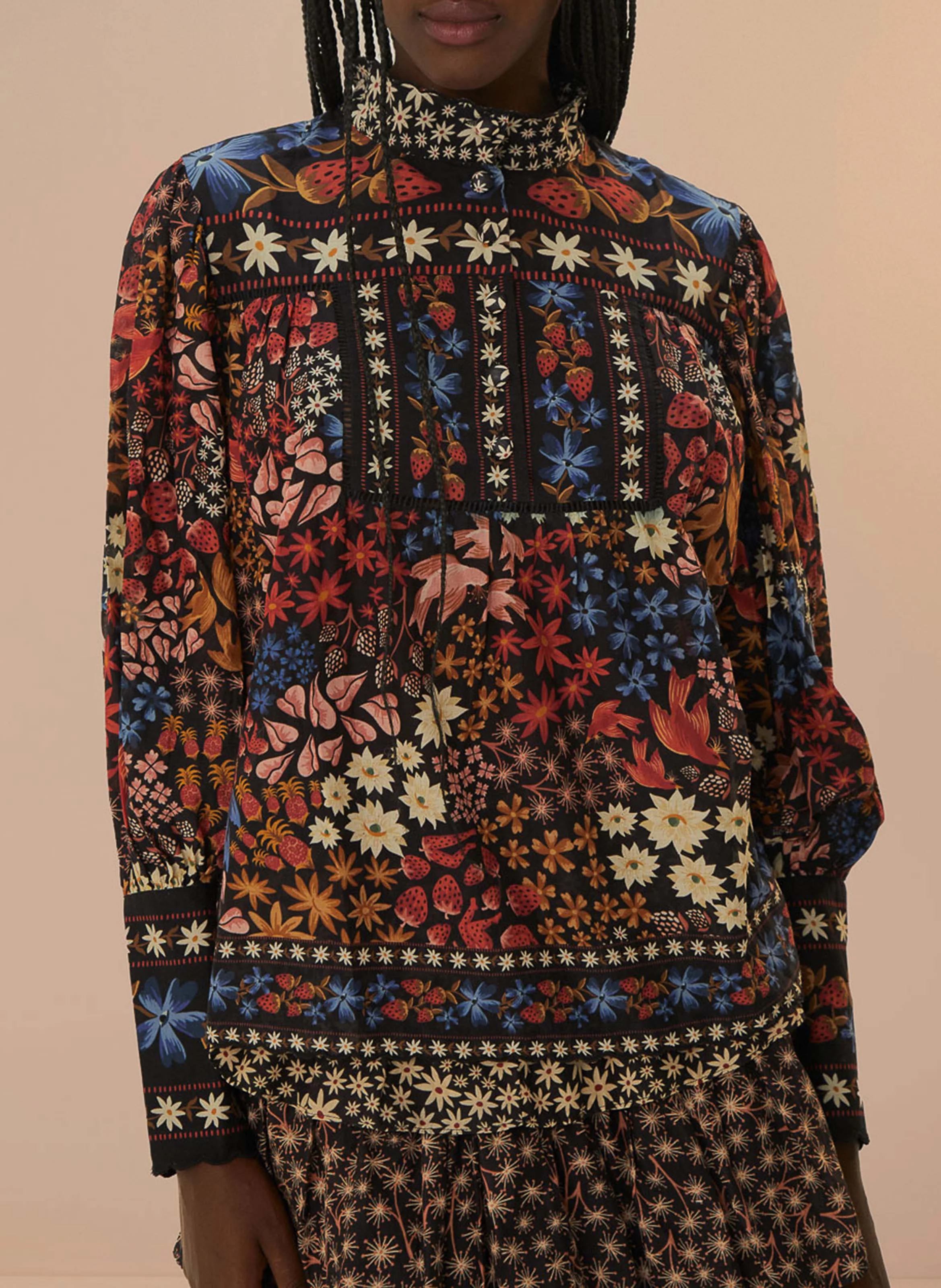 Chemisier floral en coton | Multicolore