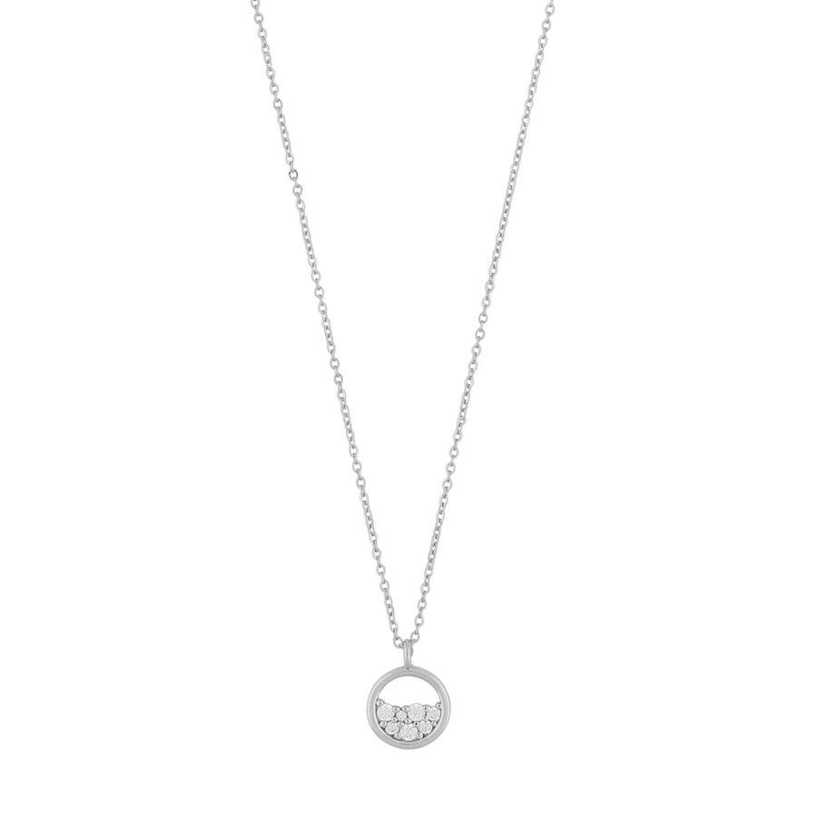 Snö Of Sweden Copenhagen Pendant Necklace Silver/Clear 42cm