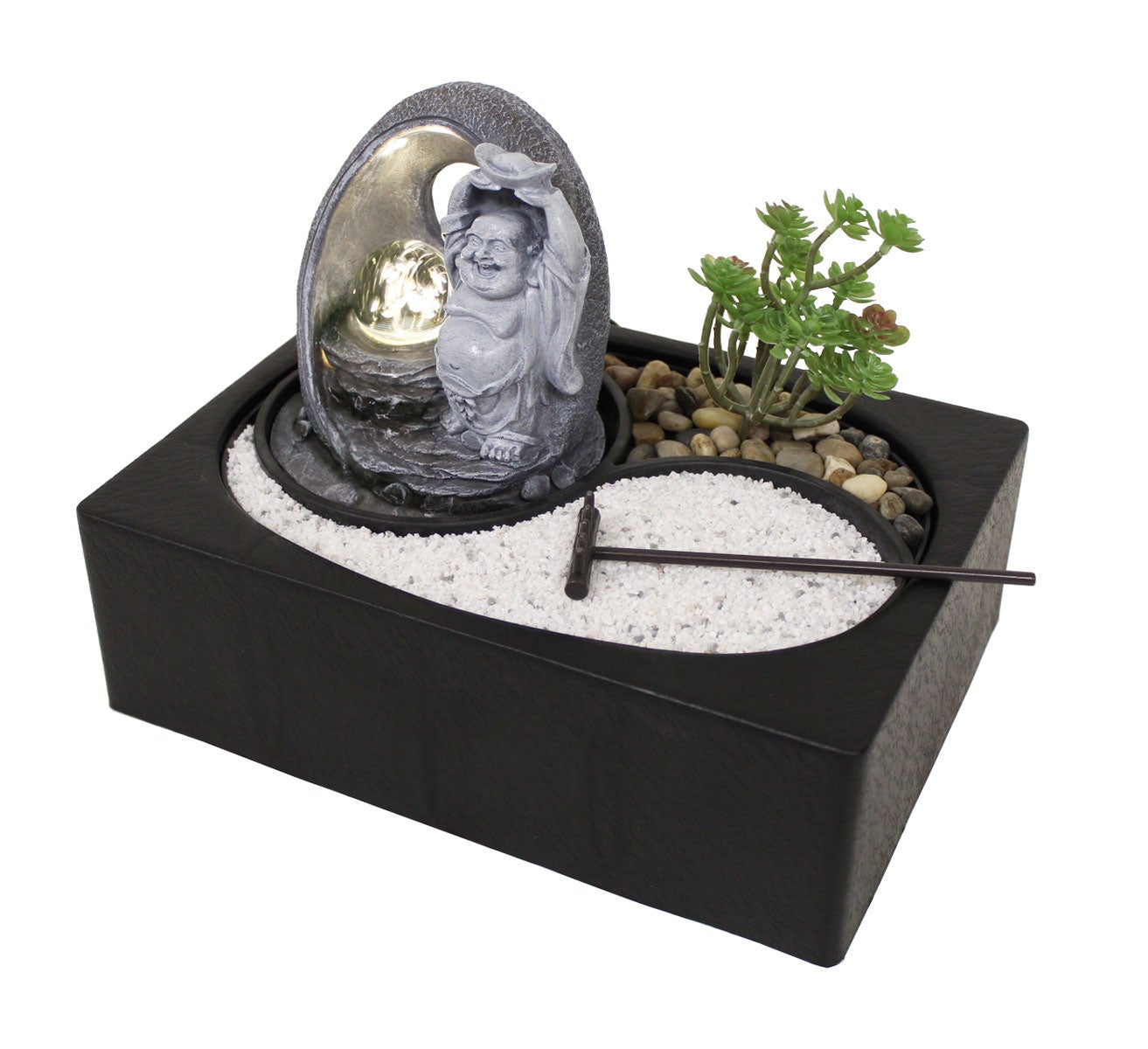 Binnenfontein, tafelfontein, Zen-tuin, LietoBuddha LED 11117