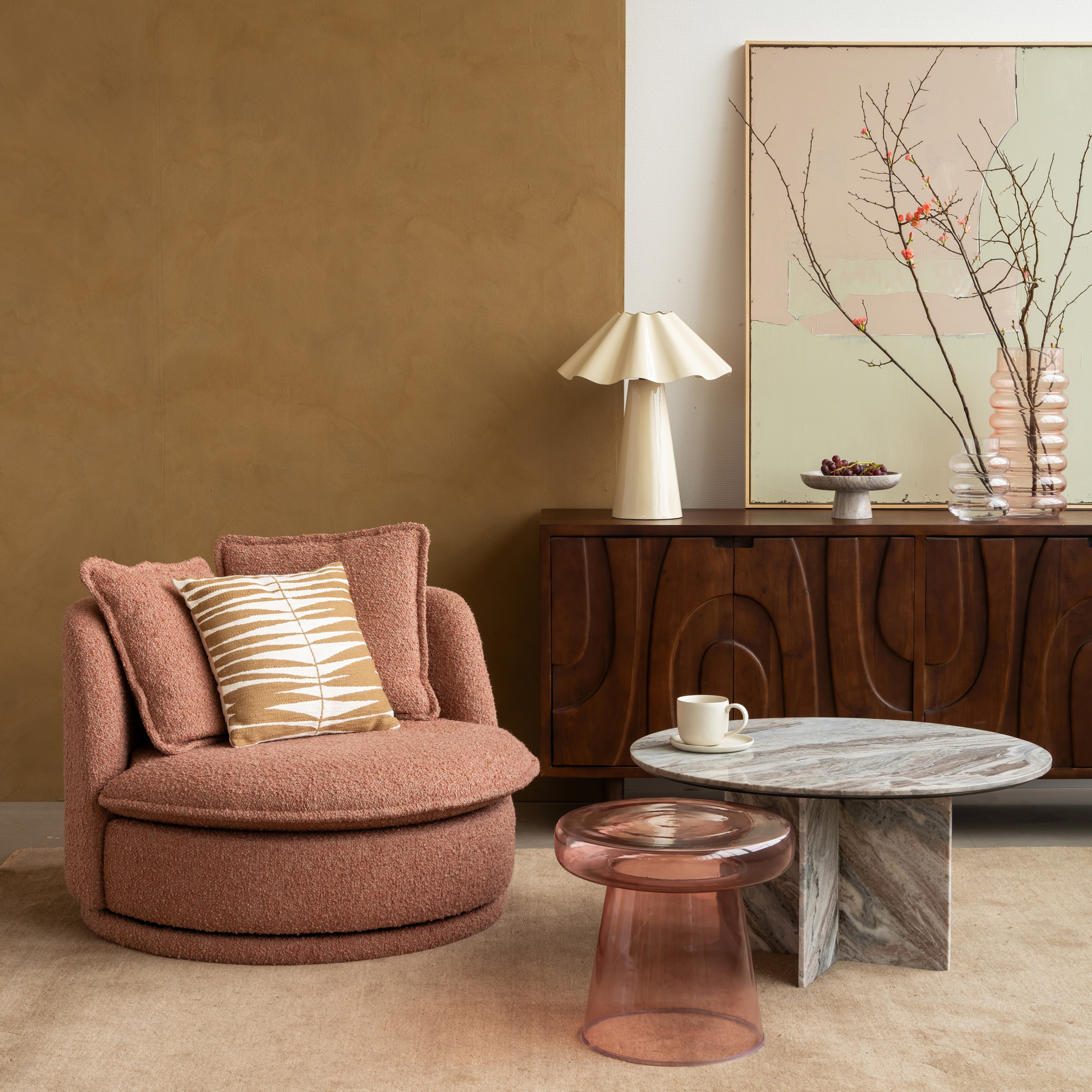 Tafellamp Adams beige L