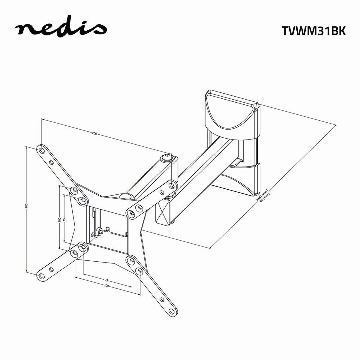 Nedis TVWM31BK TV-Muurbeugel - 10-32 inch