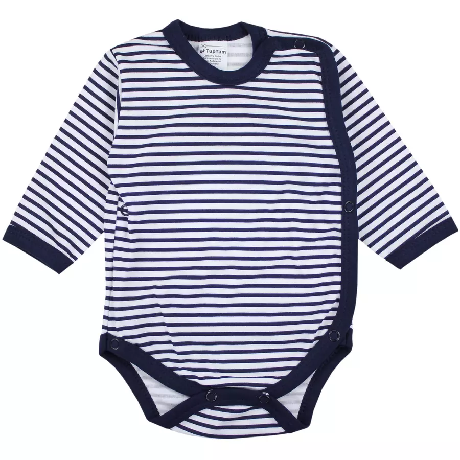 TupTam Baby Langarm Wickelbody im 5er Set grauweiß