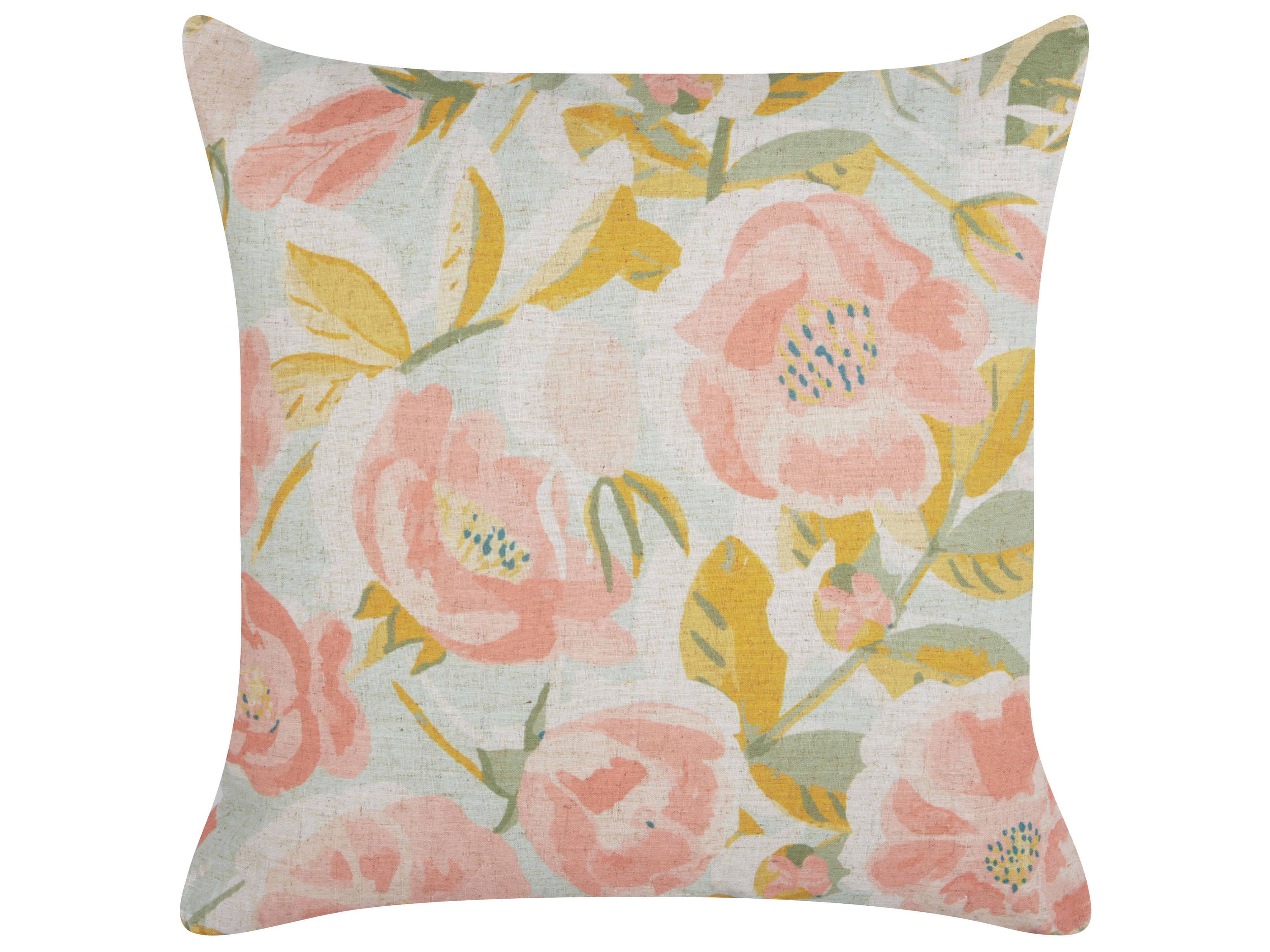 Sierkussen ZAHRIYE 45 x 45 cm Roze bloempatroon