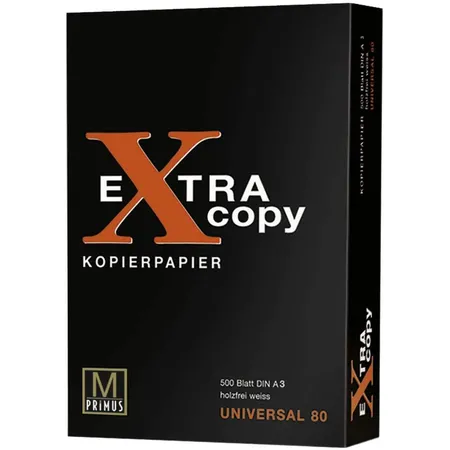 Primus Kopierpapier Extra Copy A3, weiß, 500 Blatt, 80 g/m²