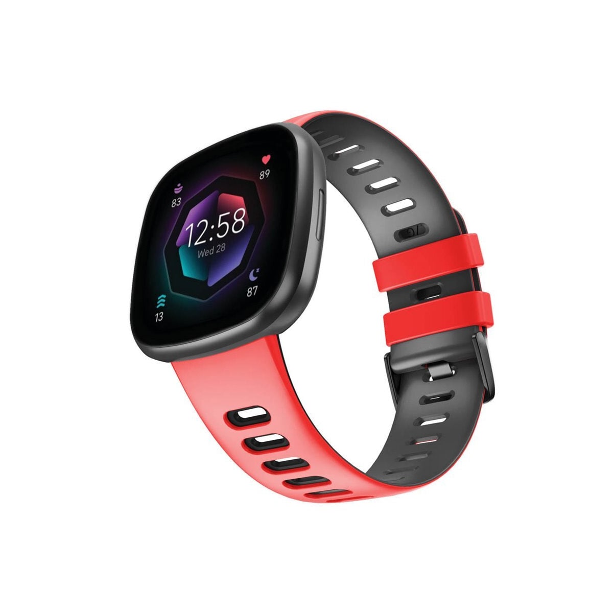 Twin Sport armbånd Fitbit Sense 2 - Rød/svart