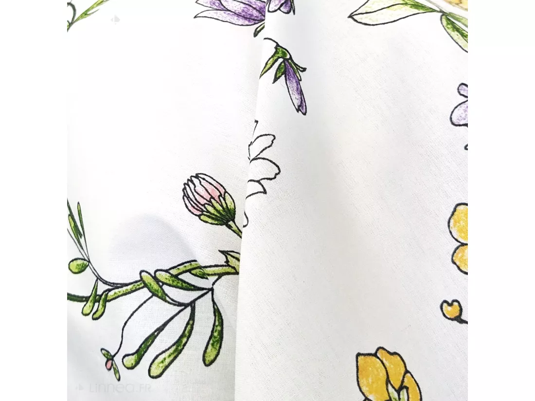Taie de traversin 240x43 cm coton FOLIFLORA Blanc
