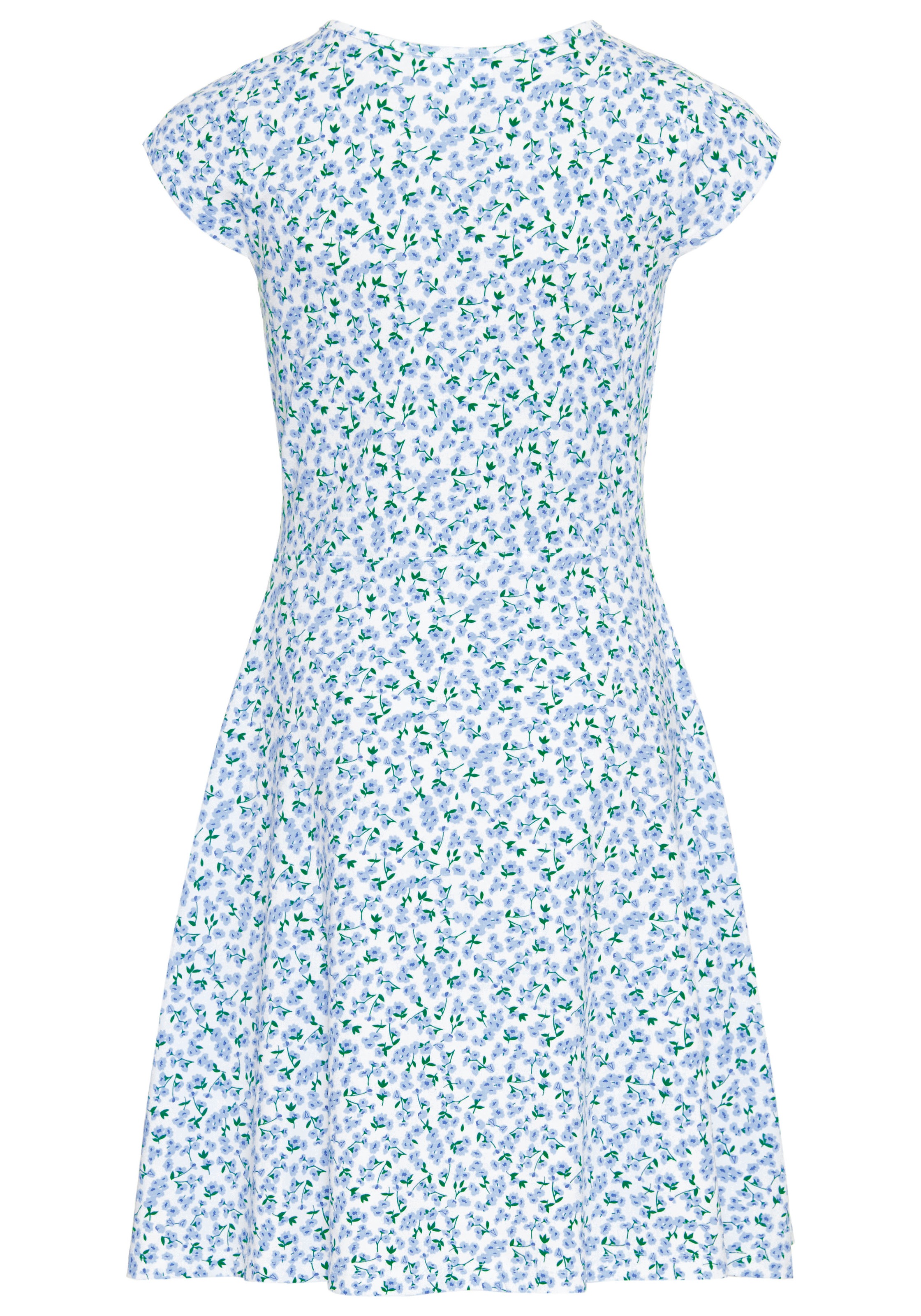 KIDSWORLD Jerseykleid »Skaterkleid in Allover-Design« Ohne Taschen weich fallendes Jersey-Kleid
