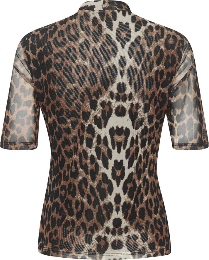 Soaked in Luxury SLAldora Wrap Blouse Leopard pattern