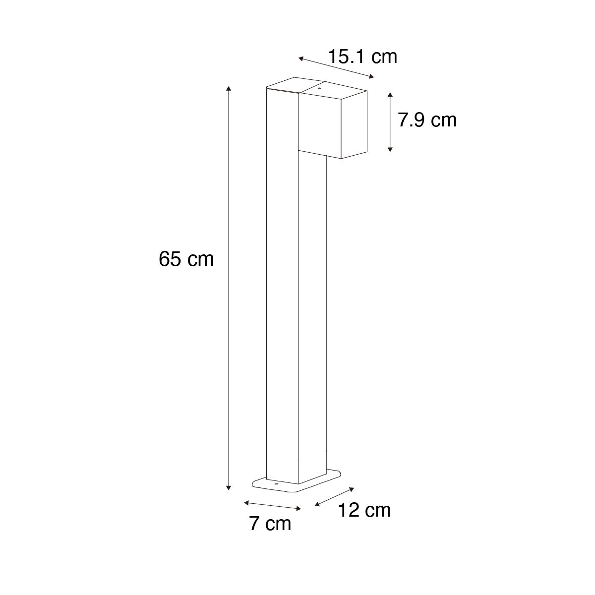 Smart staande buitenlamp antraciet 65 cm IP44 incl. Wifi GU10 - Baleno