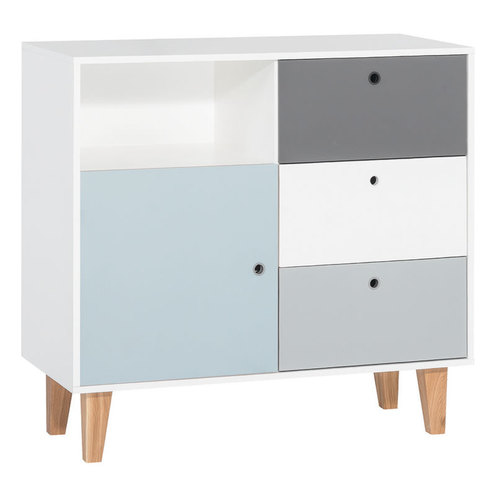 Chambre DUO CONCEPT lit 60x120+commode Bleu - VOX